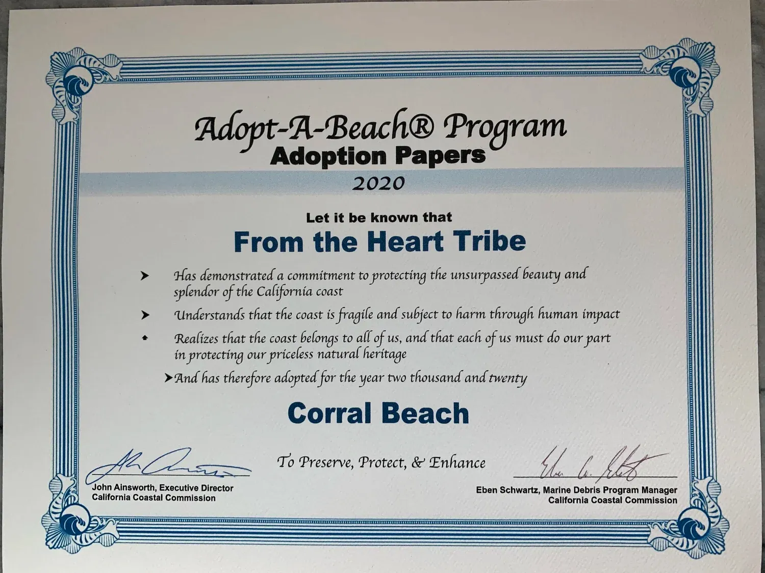Adopt-A-Beach signage on Santa Monica Beach
